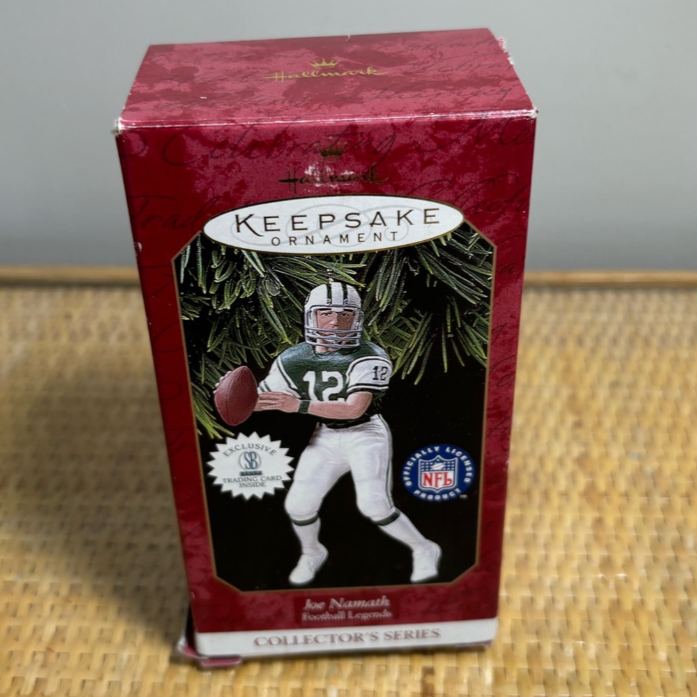 1997 Hallmark Keepsake Ornament NFL Football Legends Collector Series Joe Namath